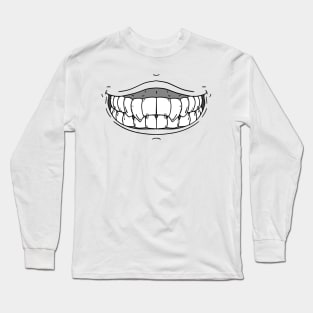 Smile More! (B&W teeth) Long Sleeve T-Shirt